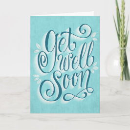 Tarjeta de tipografía de estilo vintage verde muy 