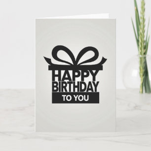 Tarjeta de tipografía de regalo de cumpleaños