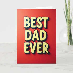 Tarjeta de tipografía para el mejor papá vibrante