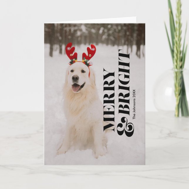 Tarjeta de tipografía para Navidades modernos y br (Anverso)