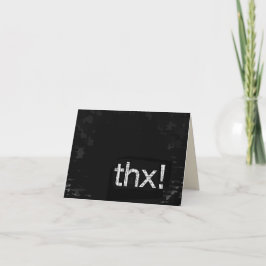Tarjeta de tipografía "THX" impresa por periódicos