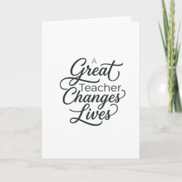 Tarjeta de tipografía 'Un gran maestro cambia vida