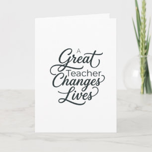 Tarjeta de tipografía 'Un gran maestro cambia vida