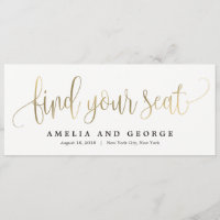 Tarjeta de título del plan de asientos - Caligrafí