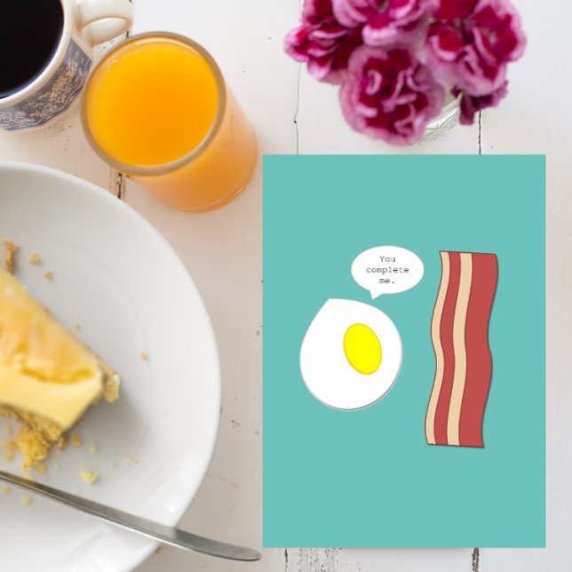 Tarjeta de tocino y del aniversario de los huevos (Subido por el creador)