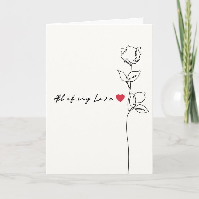Tarjeta de Toda Mi Amor Rosa (Anverso)