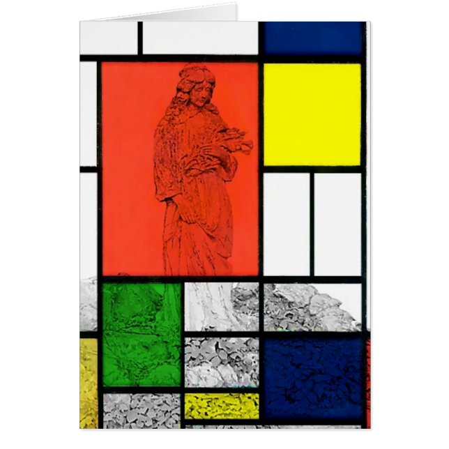 Tarjeta de todas las ocasiones de vidrio con manto (Frente)