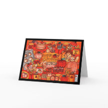 Tarjeta de todo de calabaza