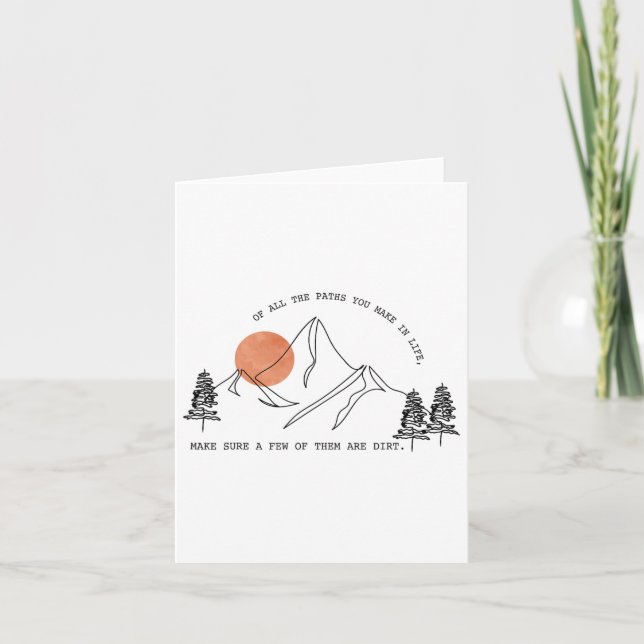 Tarjeta De Todos Los Caminos Que Toma En El Senderismo De  (Anverso)