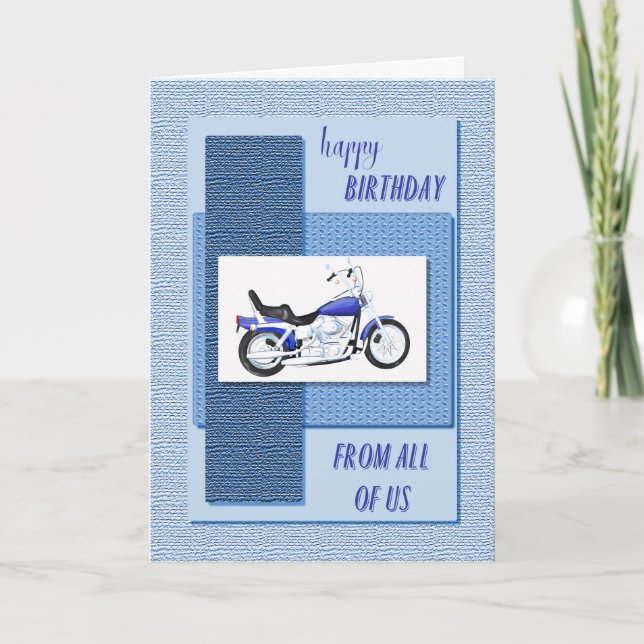 Tarjeta De todos nosotros, cumpleaños de la moto (Anverso)