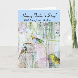 Tarjeta De todos nosotros / Feliz Día del Padre - Aves