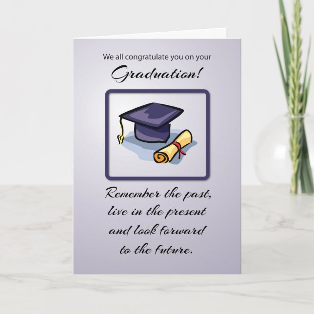 Tarjeta De todos nosotros, la graduación, recordar el pasa (Anverso)