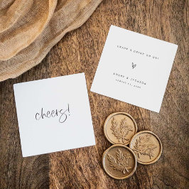 Tarjeta de token de bebida para la recepción de la