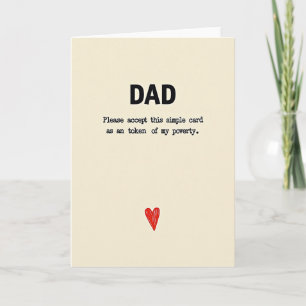 Tarjeta de Token de Pobreza de Papás Simples