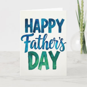 Tarjeta de tono cerúleo del Día del Padre
