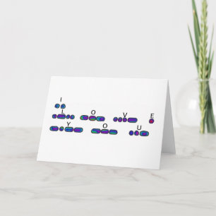 Tarjeta de tonos en código Morse de "Te Amo"
