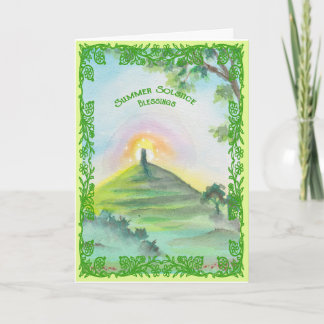 Tarjeta de Tor Glastonbury Solsticio de Verano