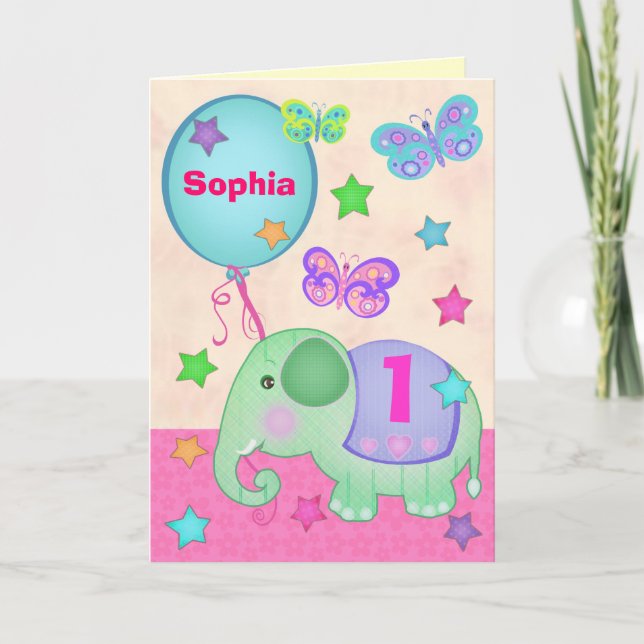 Tarjeta de torta de cumpleaños para bebé de person (Anverso)