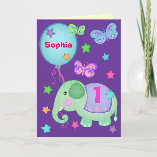Tarjeta de torta de cumpleaños para bebé de person (Anverso)