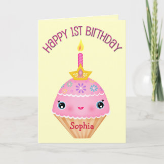 Tarjeta de torta de cumpleaños para bebé de person