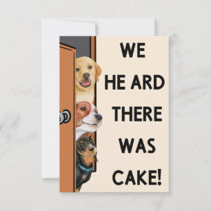 Tarjeta de torta de cumpleaños para perros - Tarje