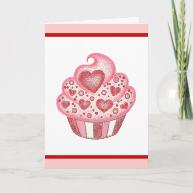 Tarjeta de torta de San Valentín (Anverso)