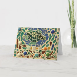 Tarjeta de tortuga mosaica