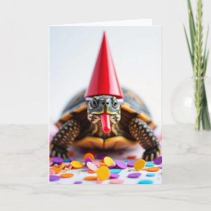 Tarjeta de Tortuga para Fiesta de Año Nuevo