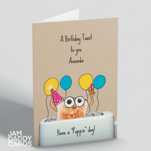 Tarjeta de tostadas de cumpleaños