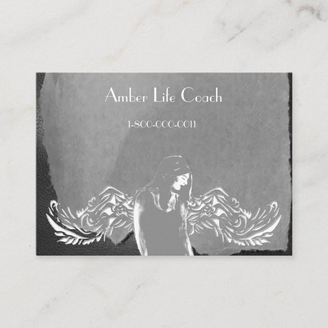 Tarjeta de trabajo Angel Spiritual Lightworker (Anverso)