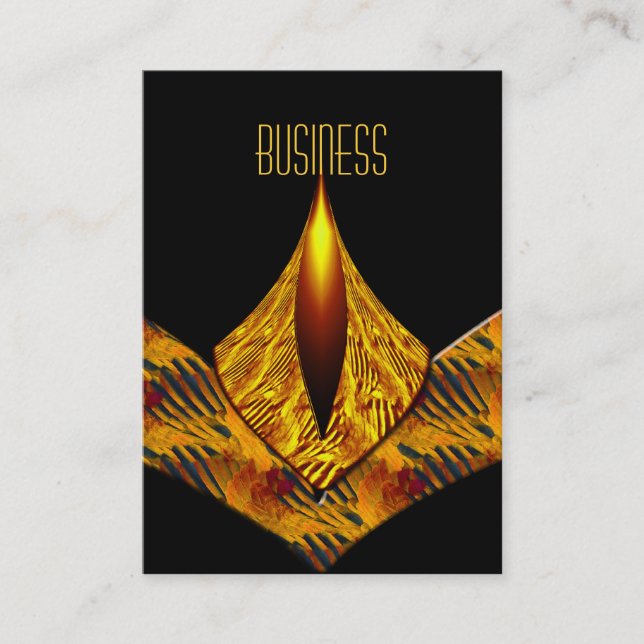 Tarjeta de trabajo Art Deco Amarillo (Anverso)