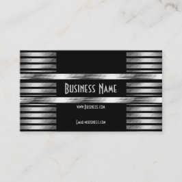 Tarjeta de trabajo Art Deco Plata negra