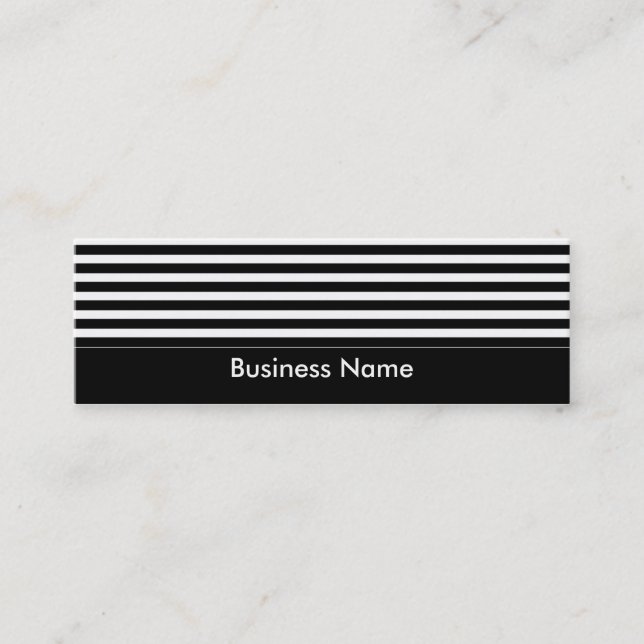 Tarjeta de trabajo Bandas negras y blancas Skinny (Anverso)