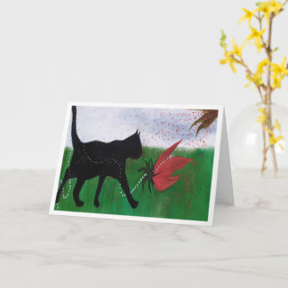 Tarjeta de trabajo de arte Travelling Kitties