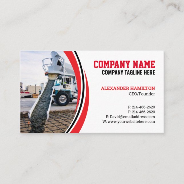 Tarjeta de trabajo de construcción (hormigón) Edit (Anverso)