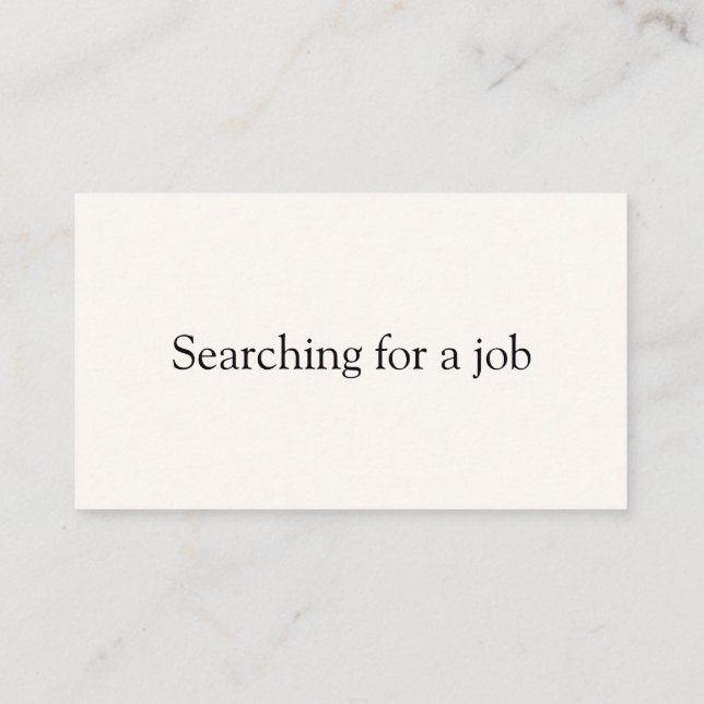 Tarjeta de trabajo para desempleados, buscador de  (Reverso)