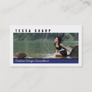 Tarjeta de trabajo Personalizado fotográfico plano