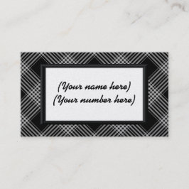 Tarjeta de trabajo/Placa negra y blanca