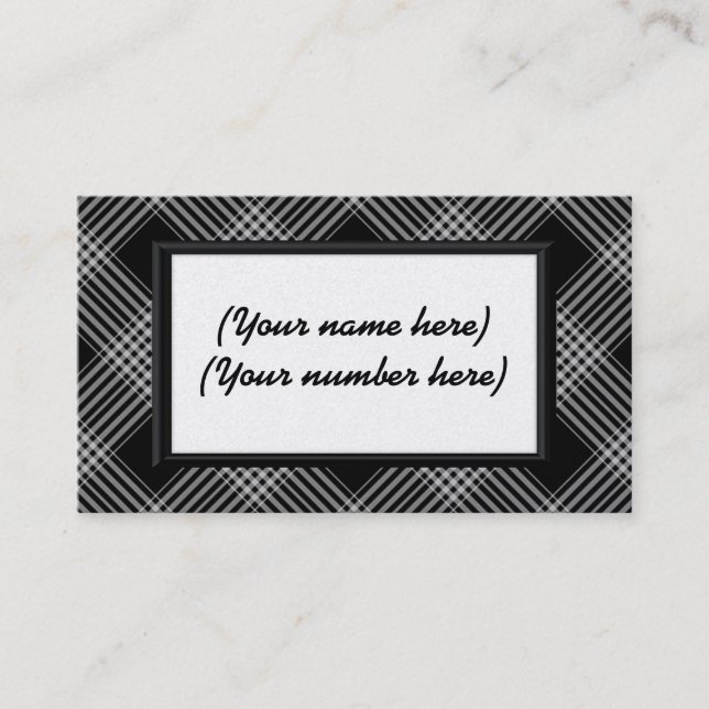 Tarjeta de trabajo/Placa negra y blanca (Anverso)