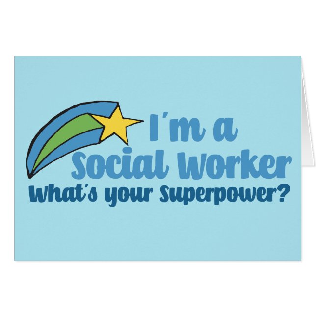 Tarjeta de trabajo social para superhéroes (Anverso (Horizontal))