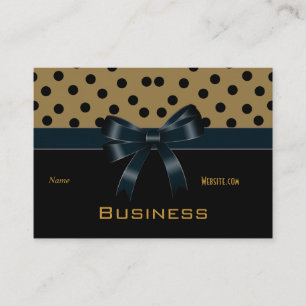 Tarjeta de trabajo Tan Black Spots Bows
