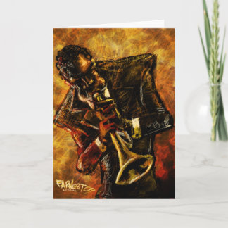 Tarjeta de trabajos del jazz