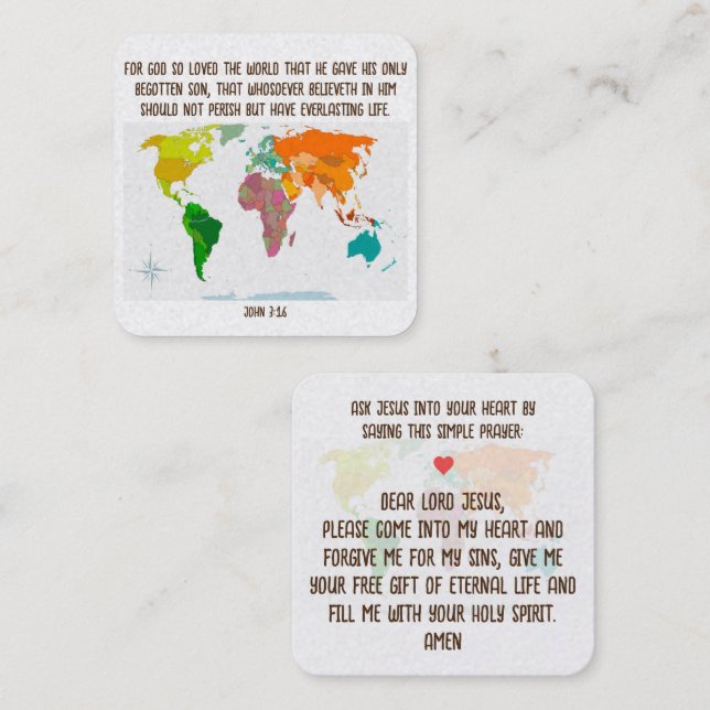 Tarjeta de tracto de gospel (Anverso / Reverso)