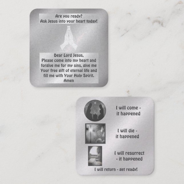 Tarjeta de tracto de gospel (Anverso / Reverso)