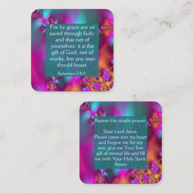 Tarjeta de tracto de gospel (Anverso / Reverso)