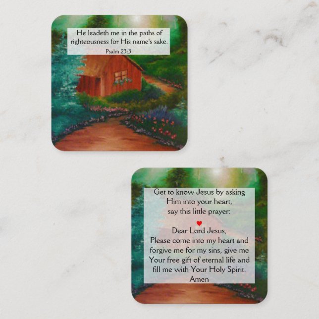 Tarjeta de tracto de gospel (Anverso / Reverso)