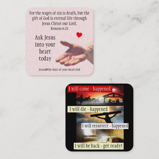 Tarjeta de tracto de gospel (Anverso / Reverso)