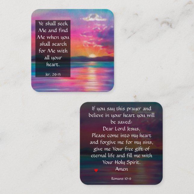 Tarjeta de tracto de gospel (Anverso / Reverso)