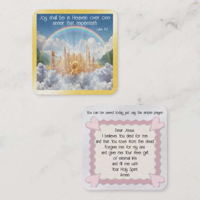 Tarjeta de tracto de gospel (Anverso / Reverso)