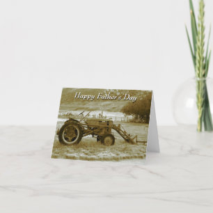 Tarjeta de tractor del día del padre